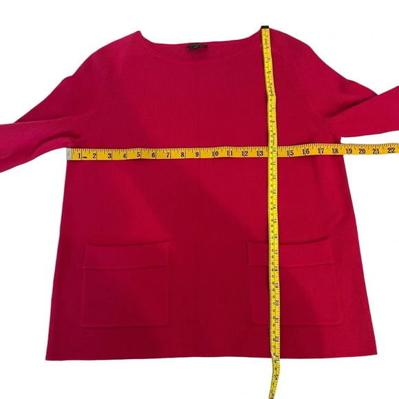Ann‎ Taylor Pink Pullover Crewneck Knit 3/4 Sleeve Sweater w/ Pockets Size Small - Picture 5 of 9